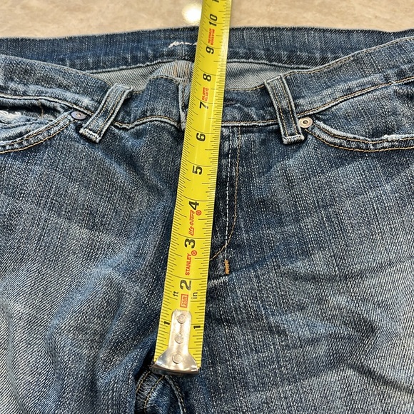 7 For All Mankind “Dojo” Wide Leg Cropped Jeans Medium Wash Size 30 - Picture 7 of 11